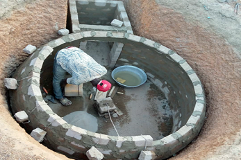 Person working in a well