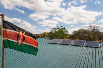 solar panels on a roof