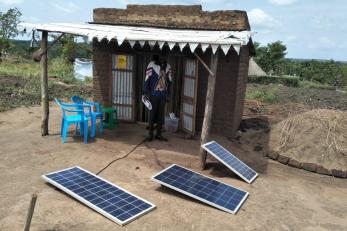 solar panels outside building