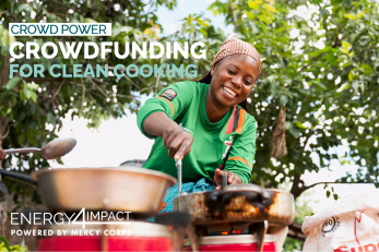 Whitepaper cover image of woman smiling and cooking outdoors.