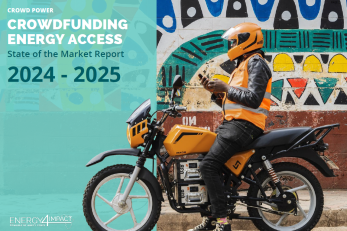 Cover photo from Crowdfunding Energy Access State of the Market report from 2025.