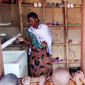 People using electric appliances in a house