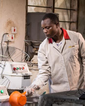 man in lab with equipment