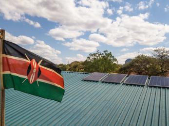 Solar panels on a roof